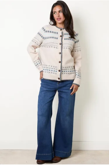 Classic Fair Isle-Inspired Cardigan