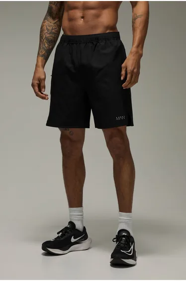 Man Active 7inch Stretch Woven Ripstop Short - black