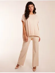 Oversized Button Shoulder Top