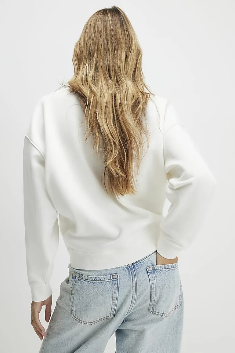 Cream Floral Sweatshirt - 2