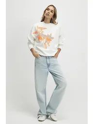 Cream Floral Sweatshirt