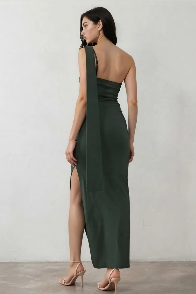 TFNC Maya Forest Green Maxi Dress - 2
