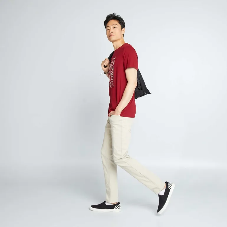 Slim-fit 5-pocket trousers - L32 MOON GRAY