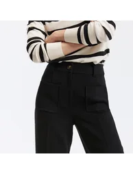 Signatures Felicien Recycled Flared Trousers, Length 32.5" - 3