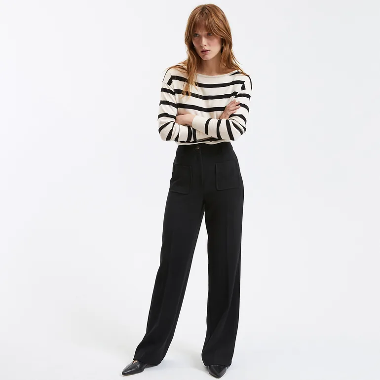 Signatures Felicien Recycled Flared Trousers, Length 32.5" - 1