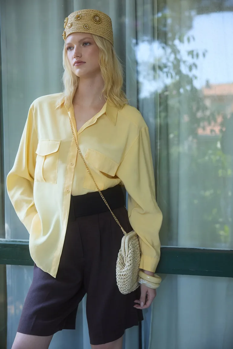 VISCOSE SHIRT WITH POCKETS - 2