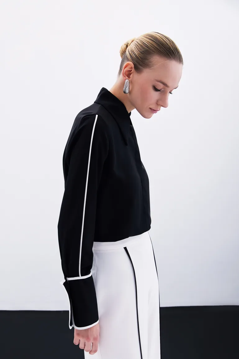 Classic Cuffed Contrast Shirt - 7
