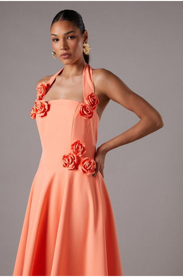 Rosette Halter Maxi Dress product thumbnail 2