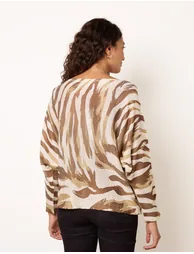 Metallic Batwing Foil Effect Jumper - 3