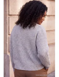 Wardrobe Essentials Gray Soft Textured Basic Knitwear Cardigan - 3