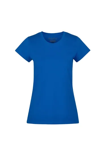 Build Your Brand Womens/Ladies Basic T-Shirt - Intense Blue