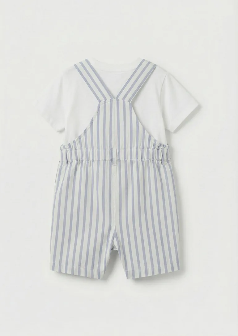 Ron Stripe Dungaree And Bodysuit Set - 6