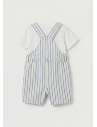 Ron Stripe Dungaree And Bodysuit Set - 6