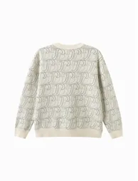 Boys' Monogram Pattern Knit Sweater - 1