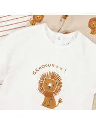 Pack of 3 Sleepsuits in Cotton - 2