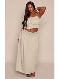 Plus Sage Green Ruched Top - 2