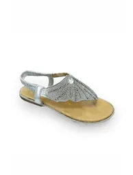 Lemonade Crystal Couture Butterfly Sandals Silver - 5