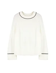 Ecru Wide Fit Piping Detailed Knitwear Sweater - 2
