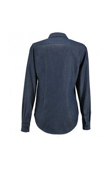 SOLS Womens/Ladies Barry Long Sleeve Denim Shirt - Denim Brut product thumbnail 2