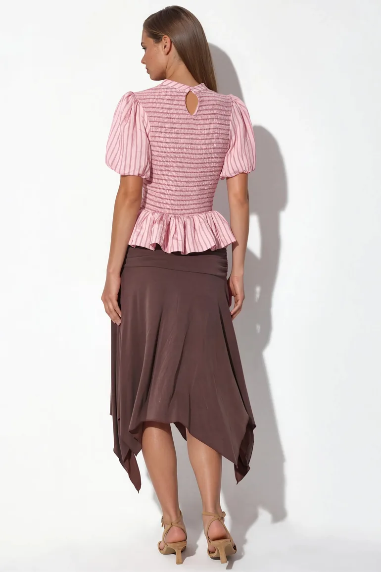 BUSEM Striped Textured Frill Blouse - 2