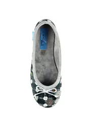 Lunar Womens/Ladies Magic Spotted Slippers - Grey - 3