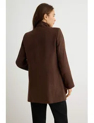 Brown Fitted Coat - 4