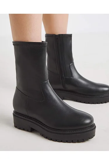 Chunky Ankle Boot Wide