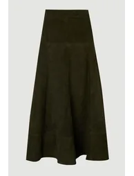 Harper's Bazaar Suede Full Midi Skirt - 3