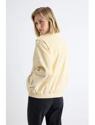 Beige Oversize Suede Coat - 4
