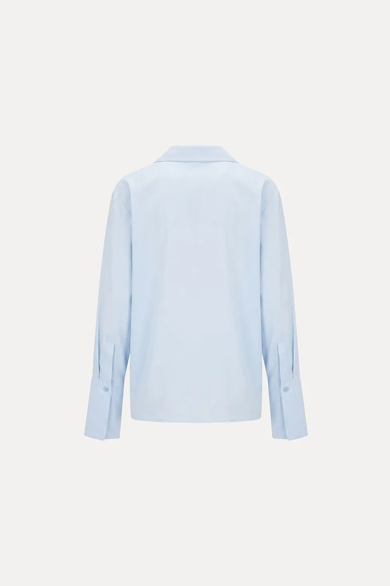Oversize Shirt With Collar Detail - 2