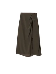 High Slit Gathered Skirt - 6
