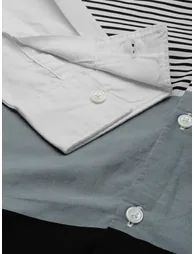 Men Hooded Color Block Shirt - 3