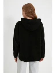 Sweatshirt - Black - Oversize - 4
