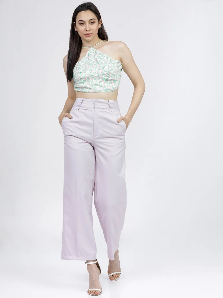 High Rise Flared Trousers - 4