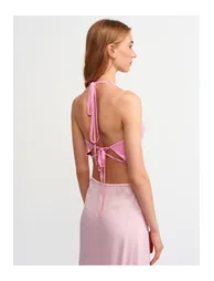 Crop Top - Pink - Plain - 2