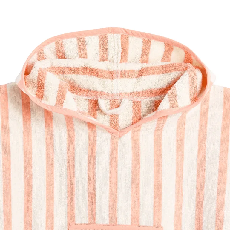 Ayden Striped 100% Cotton Velour Terry Bath Poncho - 2