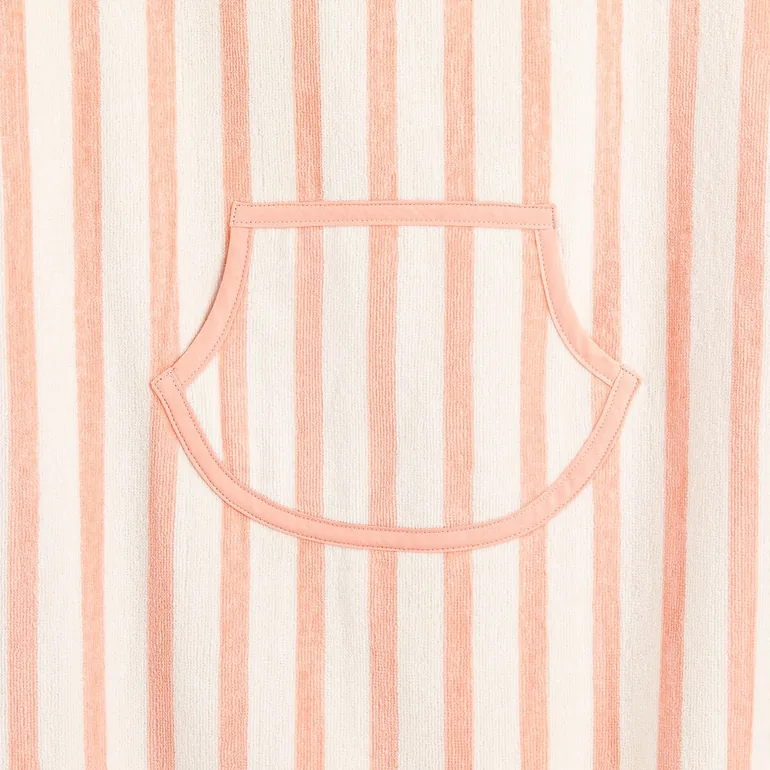 Ayden Striped 100% Cotton Velour Terry Bath Poncho - 3