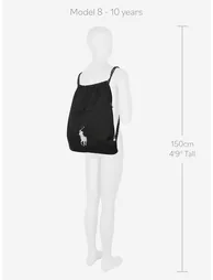 Ralph Lauren Kids Canvas Gym Sack in Black - 4