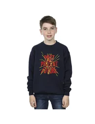 DC Comics Boys The Flash Past Present Future Sweatshirt - Navy Blue