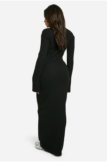 Wide Rib Flare Sleeve Maxi Dress product thumbnail 2
