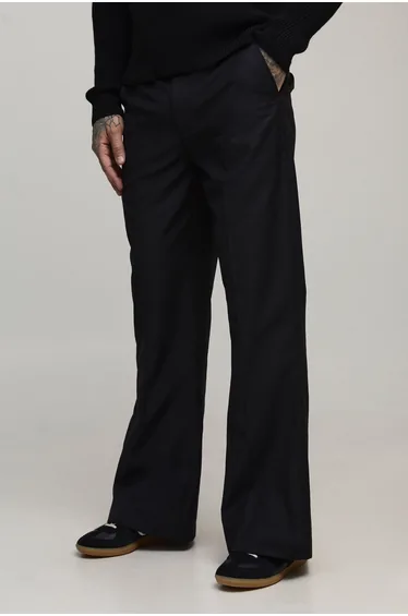 Tall Tailored Flared Trousers - black