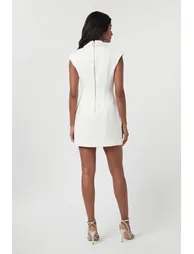 Compact Stretch Seam Detail Tailored Mini Dress - 2