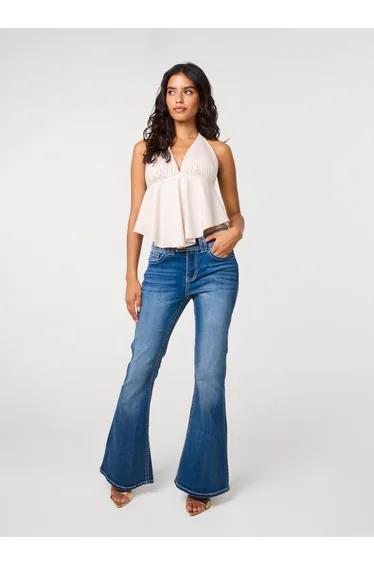 Bra Cup Halter Jersey Top