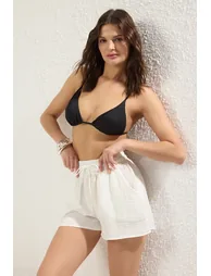Ecru Muslin Beach Shorts - 9