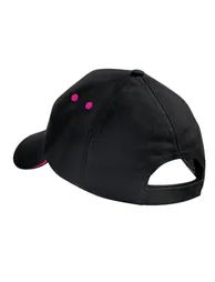 Beechfield Unisex Ultimate 5 Panel Contrast Baseball Cap With Sandwich Peak / Headwear - Black/Fuchsia - 1