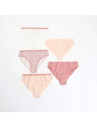 Pack of 5 Printed Briefs PINK - 2