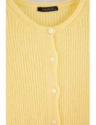 Wardrobe Essentials Yellow Soft Crew Neck Knitwear Cardigan - 6
