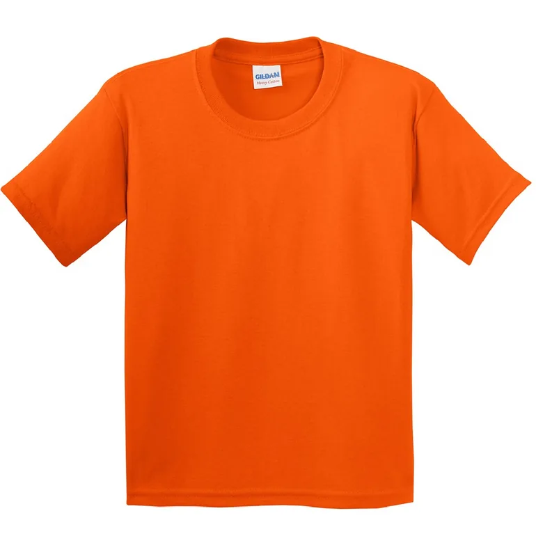 Gildan Childrens Unisex Heavy Cotton T-Shirt (Pack Of 2) - Orange