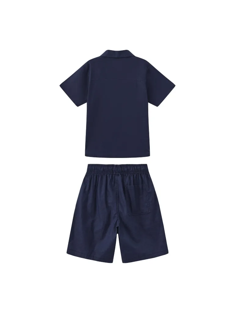Boys' Short Sleeve Shirt and Shorts Set - 1