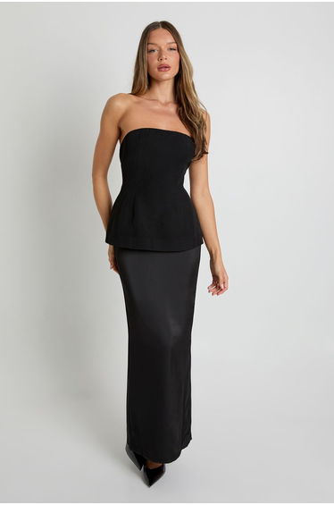 Bandeau 2 in 1 Maxi Dress - black product thumbnail 3